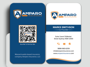 Diseño de Tarjeta de Presentación por sadikul islam para Amparo Insurance, LLC | Diseño: #28335365