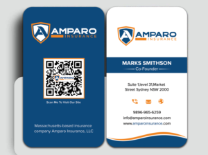 Diseño de Tarjeta de Presentación por sadikul islam para Amparo Insurance, LLC | Diseño: #28335920