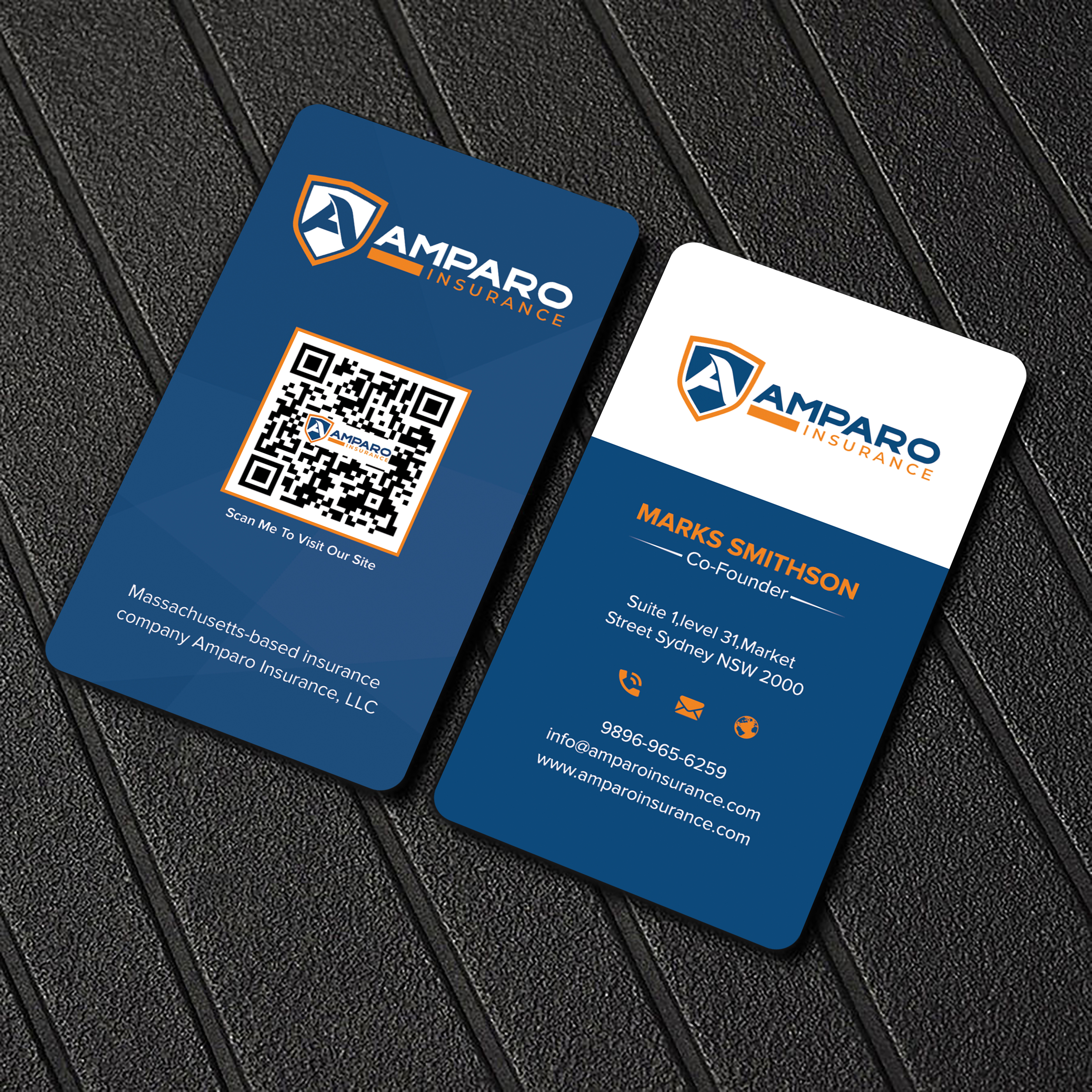 Business Card Design by sadikul islam for Amparo Insurance, LLC | Design #28335941