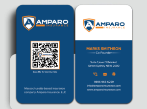 Diseño de Tarjeta de Presentación por sadikul islam para Amparo Insurance, LLC | Diseño: #28336937