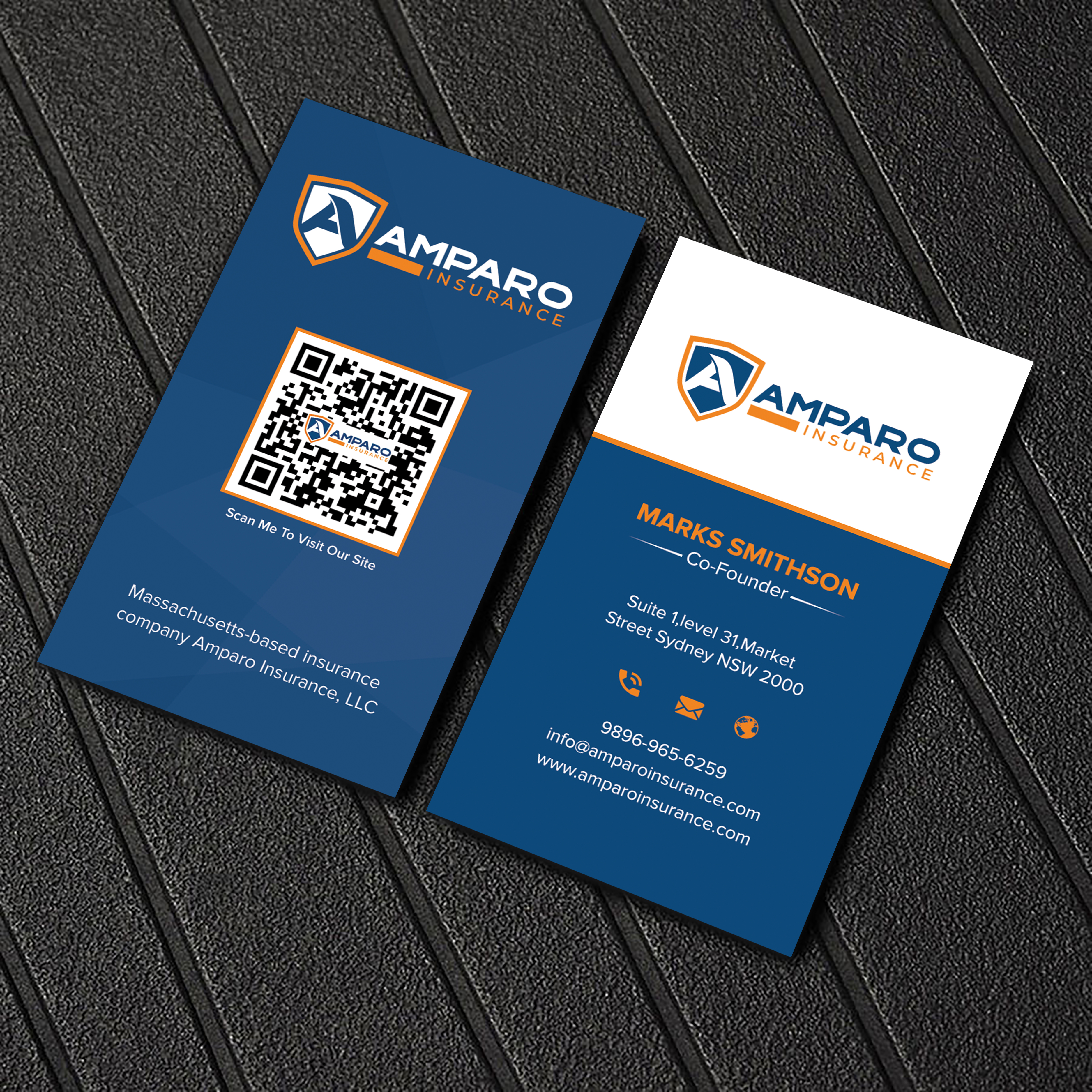 Business Card Design by sadikul islam for Amparo Insurance, LLC | Design #28336939