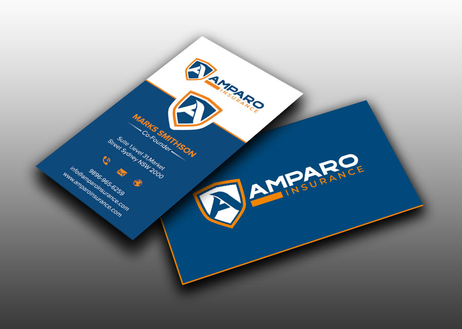 Business Card Design by sadikul islam for Amparo Insurance, LLC | Design #28336948