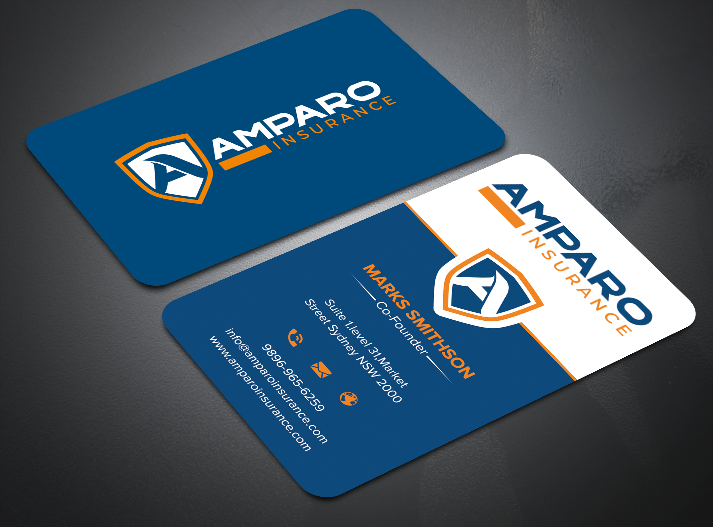 Business Card Design by sadikul islam for Amparo Insurance, LLC | Design #28336949