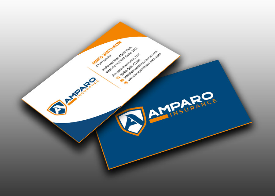 Business Card Design by sadikul islam for Amparo Insurance, LLC | Design #28336964
