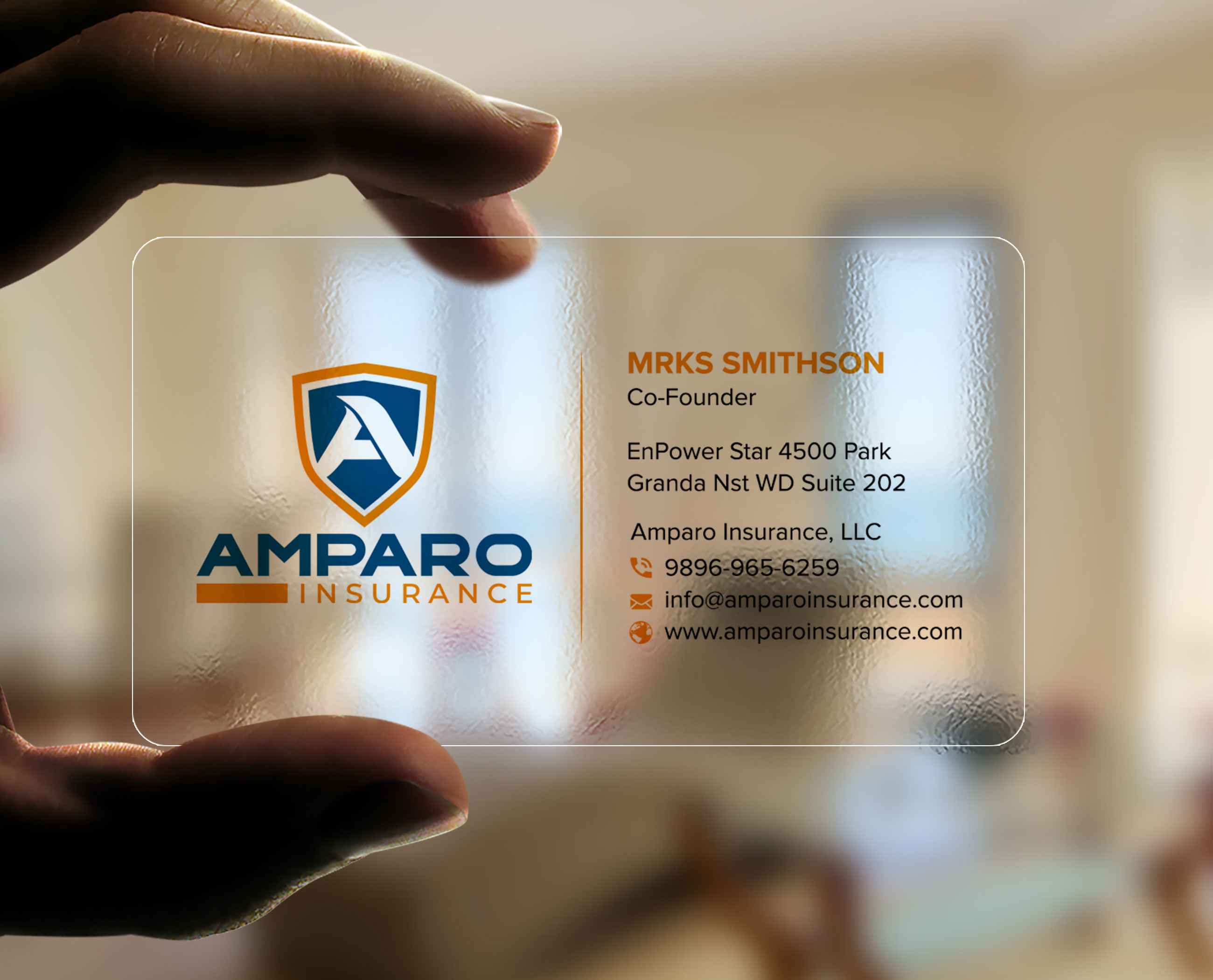 Business Card Design by sadikul islam for Amparo Insurance, LLC | Design #28357977