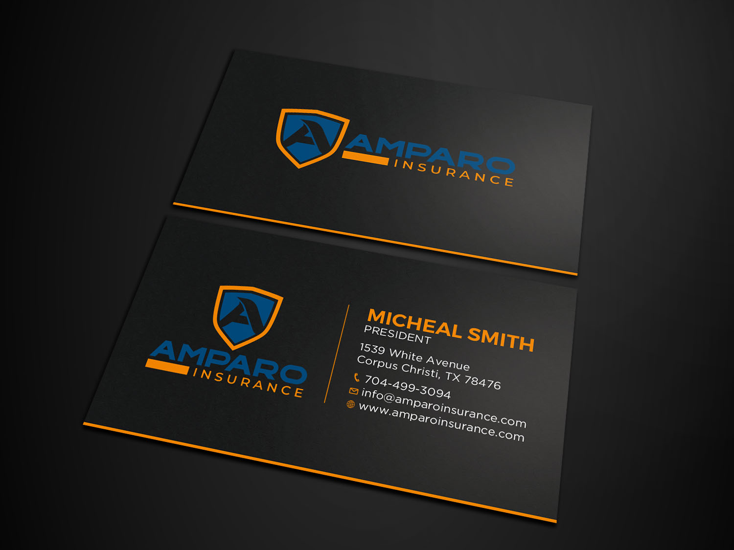 Diseño de Tarjeta de Presentación por RENEXIT para Amparo Insurance, LLC | Diseño #28321804