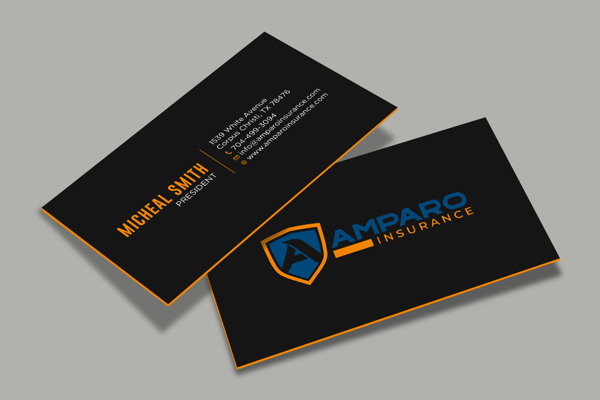 Business Card Design by RENEXIT for Amparo Insurance, LLC | Design #28321818