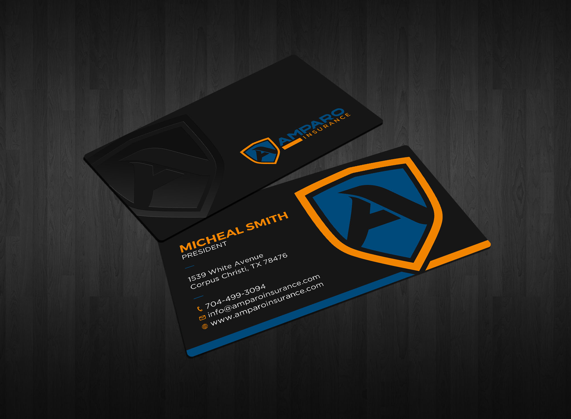 Business Card Design by RENEXIT for Amparo Insurance, LLC | Design #28321820