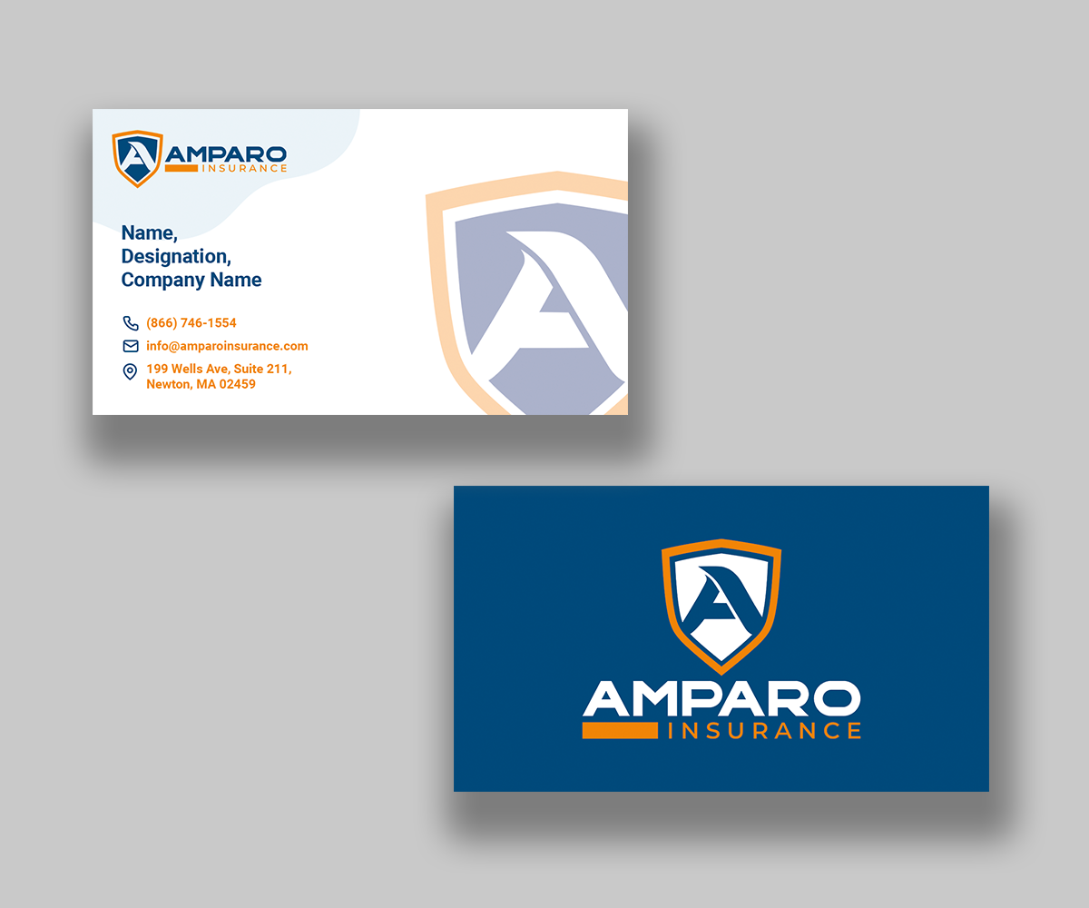 Business Card Design by Andrés Sebastián for Amparo Insurance, LLC | Design #28326730
