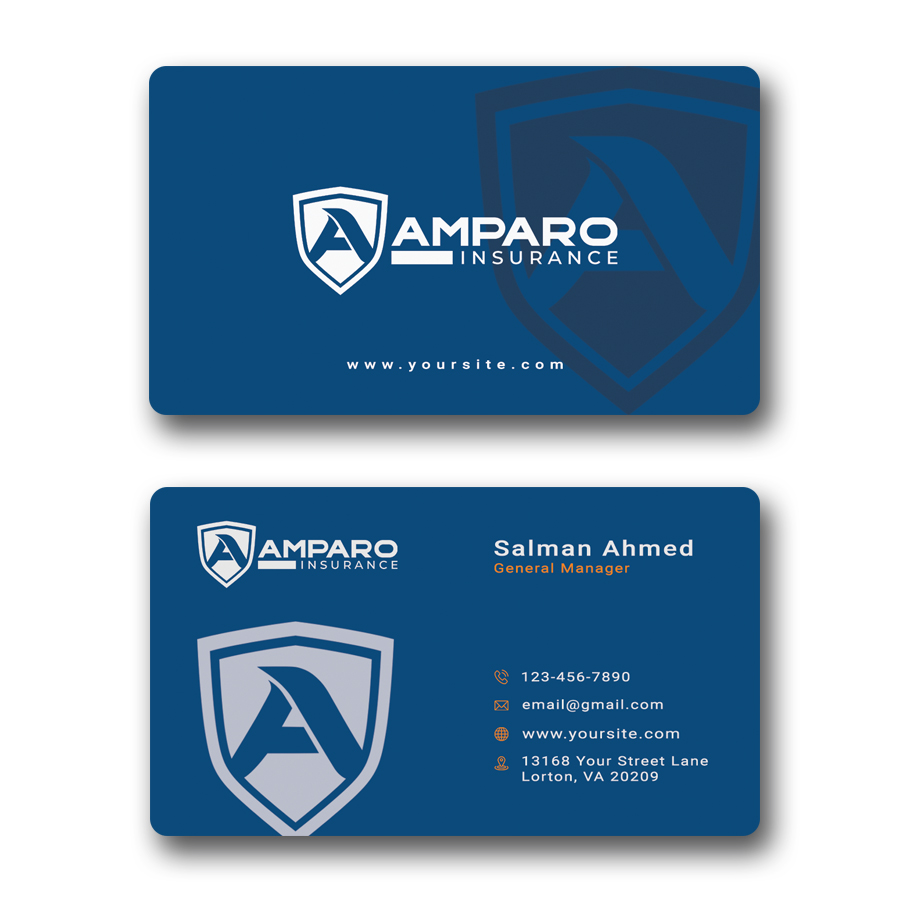 Business Card Design by salman2540 for Amparo Insurance, LLC | Design #28319376