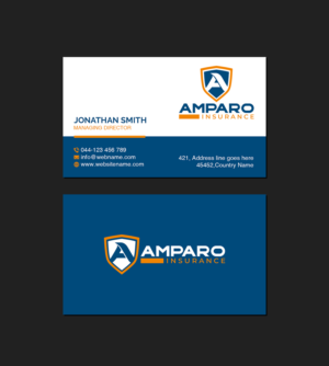 Business Card Design by Creations Box 2015 for Amparo Insurance, LLC | Design: #28329935
