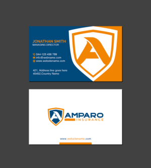 Business Card Design by Creations Box 2015 for Amparo Insurance, LLC | Design: #28329936
