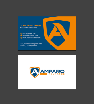 Business Card Design by Creations Box 2015 for Amparo Insurance, LLC | Design: #28329937