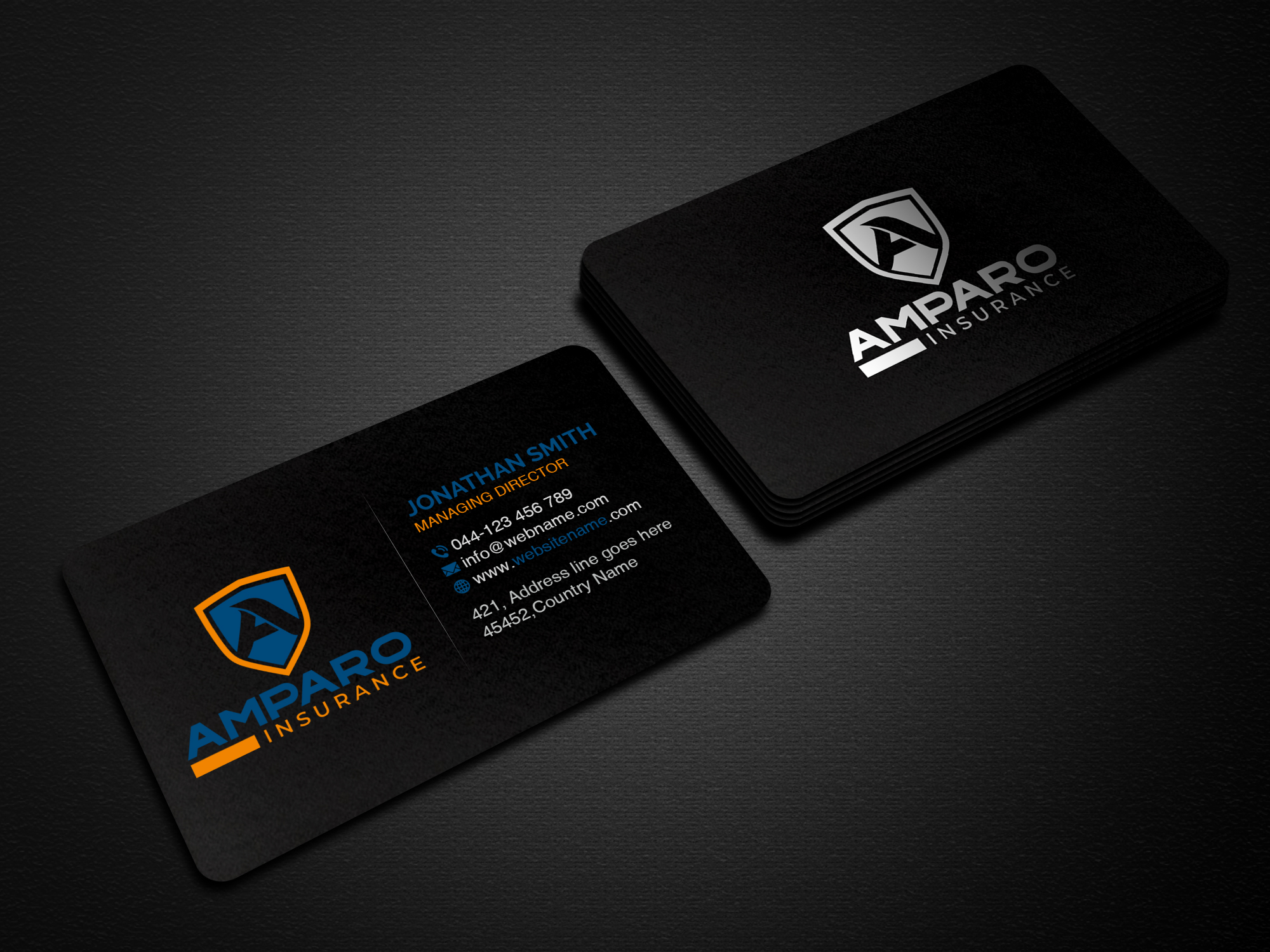 Business Card Design by Creations Box 2015 for Amparo Insurance, LLC | Design #28329946
