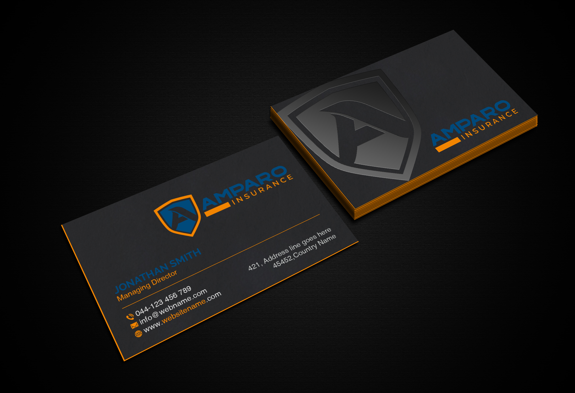 Business Card Design by Creations Box 2015 for Amparo Insurance, LLC | Design #28329951