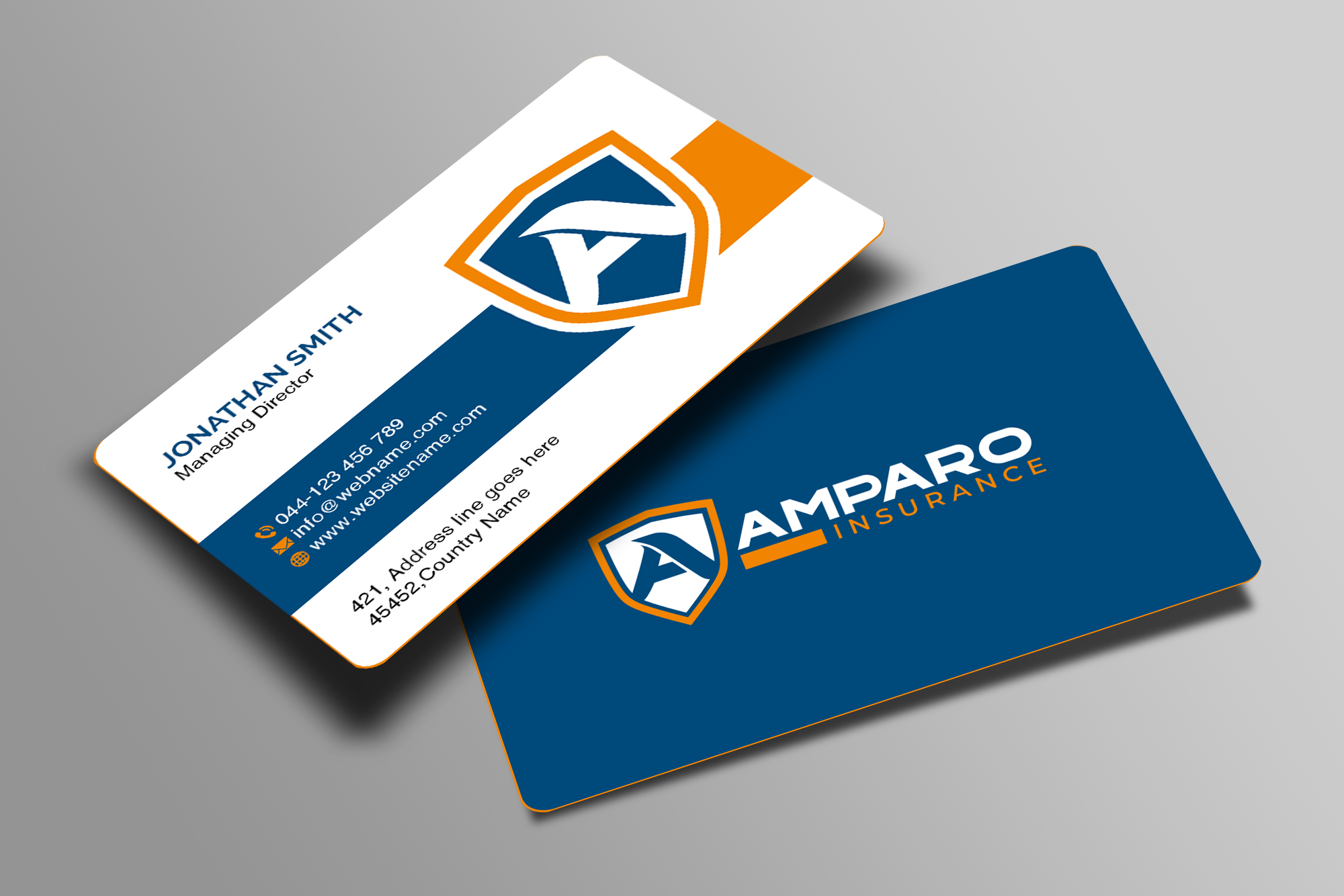 Business Card Design by Creations Box 2015 for Amparo Insurance, LLC | Design #28329971