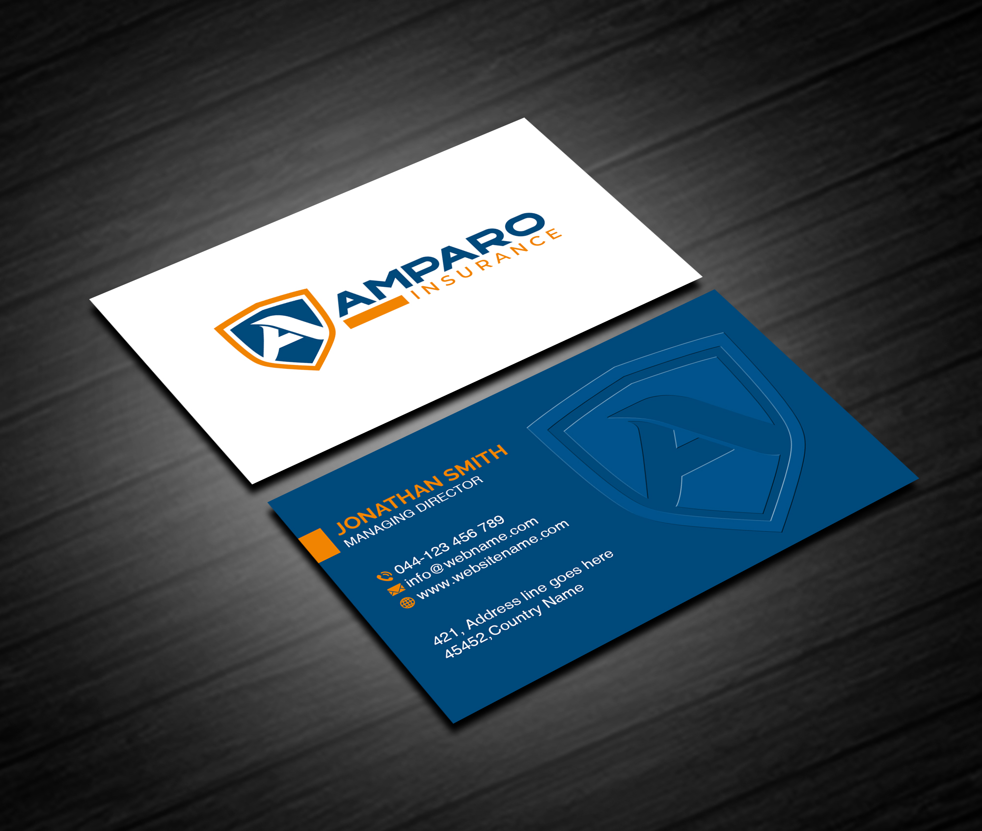 Business Card Design by Creations Box 2015 for Amparo Insurance, LLC | Design #28329974