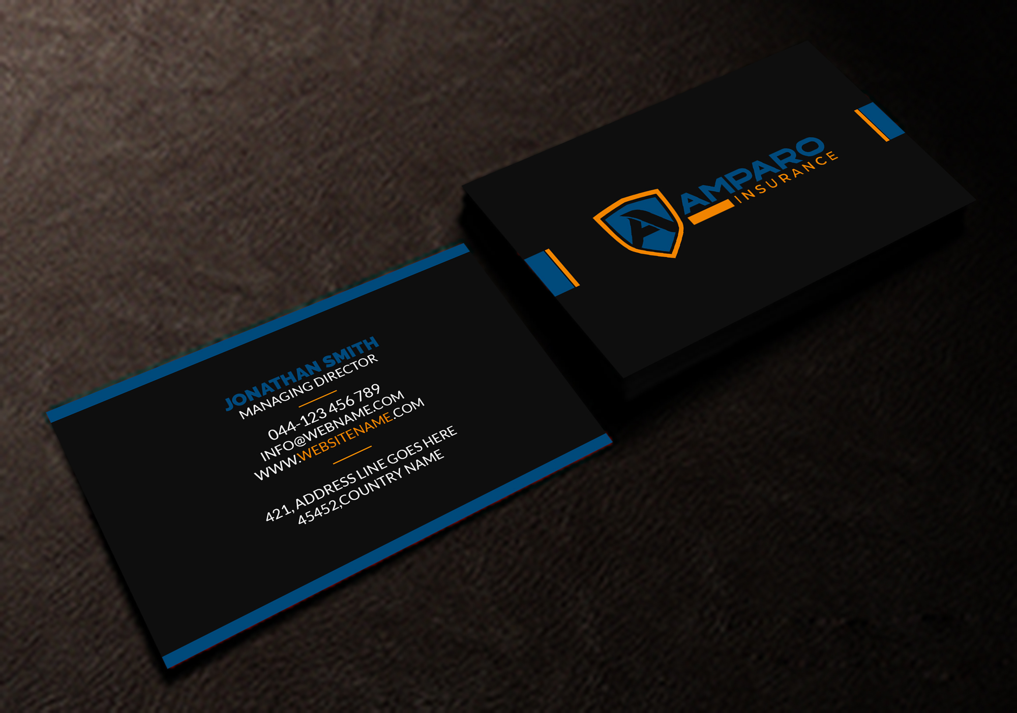 Business Card Design by Creations Box 2015 for Amparo Insurance, LLC | Design #28329983