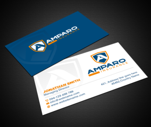 Business Card Design by Creations Box 2015 for Amparo Insurance, LLC | Design: #28329992