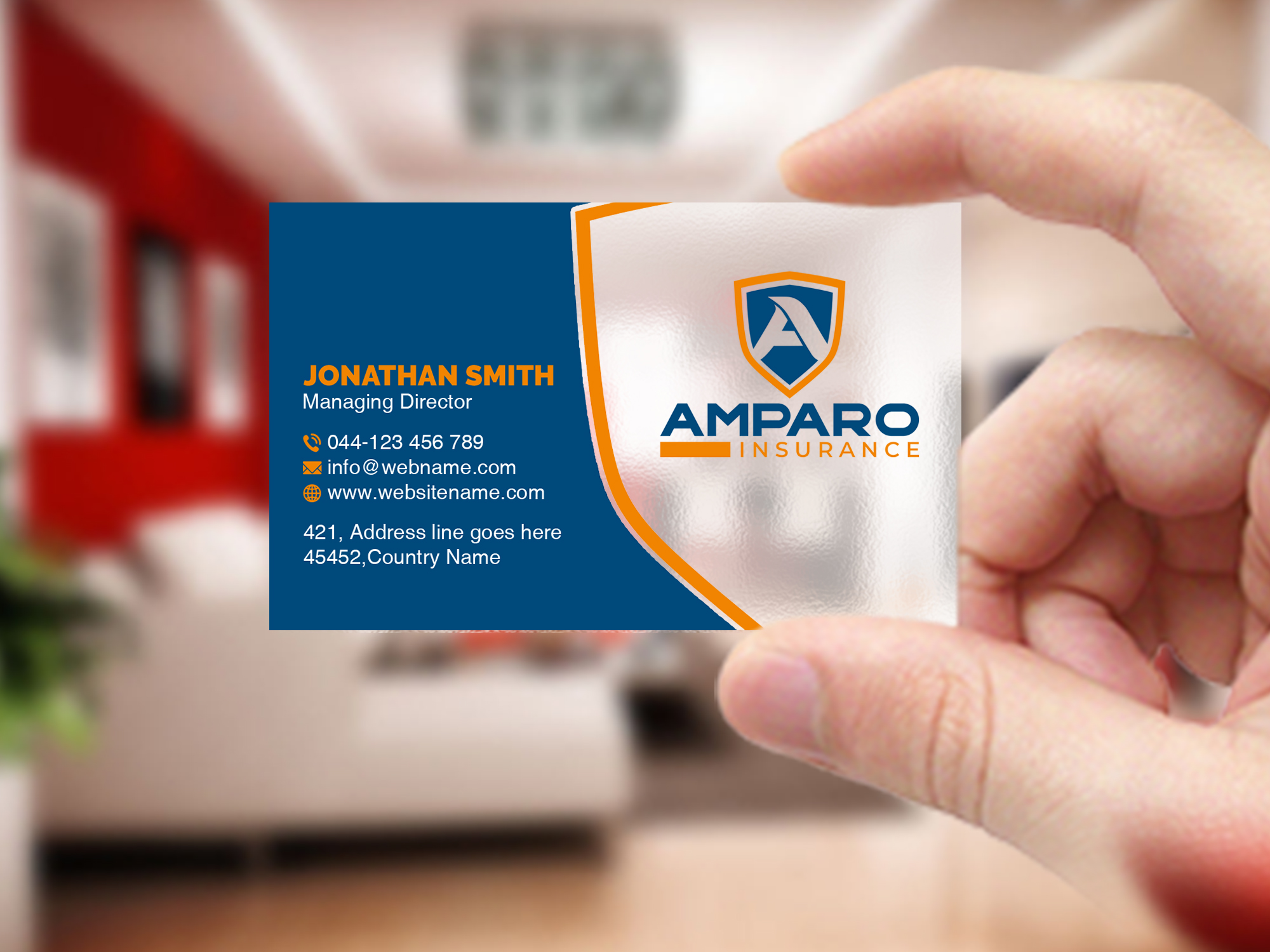 Business Card Design by Creations Box 2015 for Amparo Insurance, LLC | Design #28329998