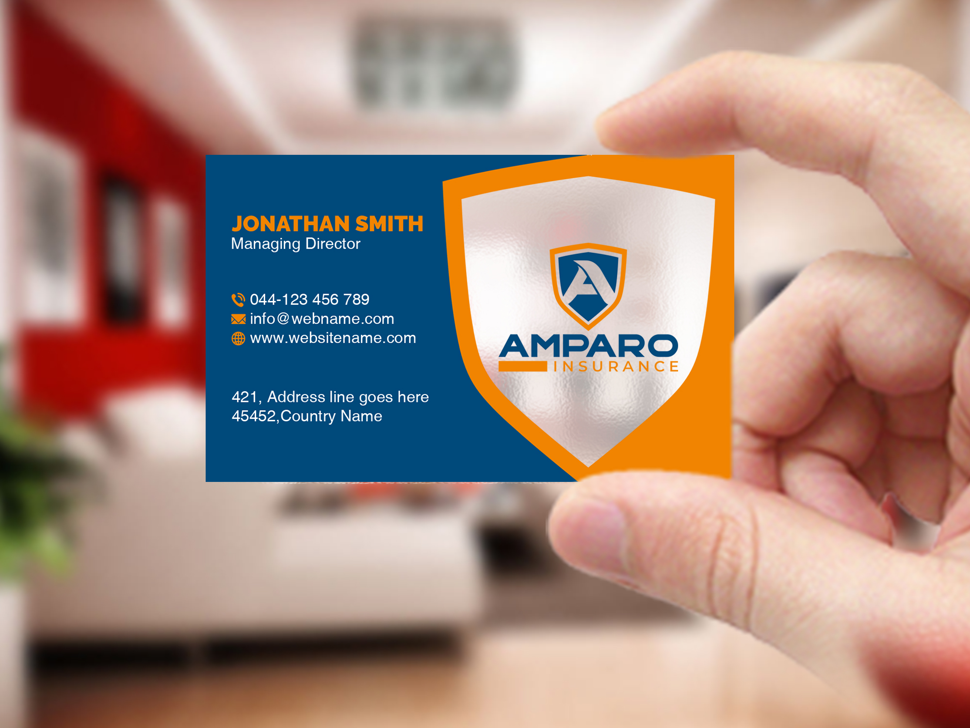 Business Card Design by Creations Box 2015 for Amparo Insurance, LLC | Design #28329999
