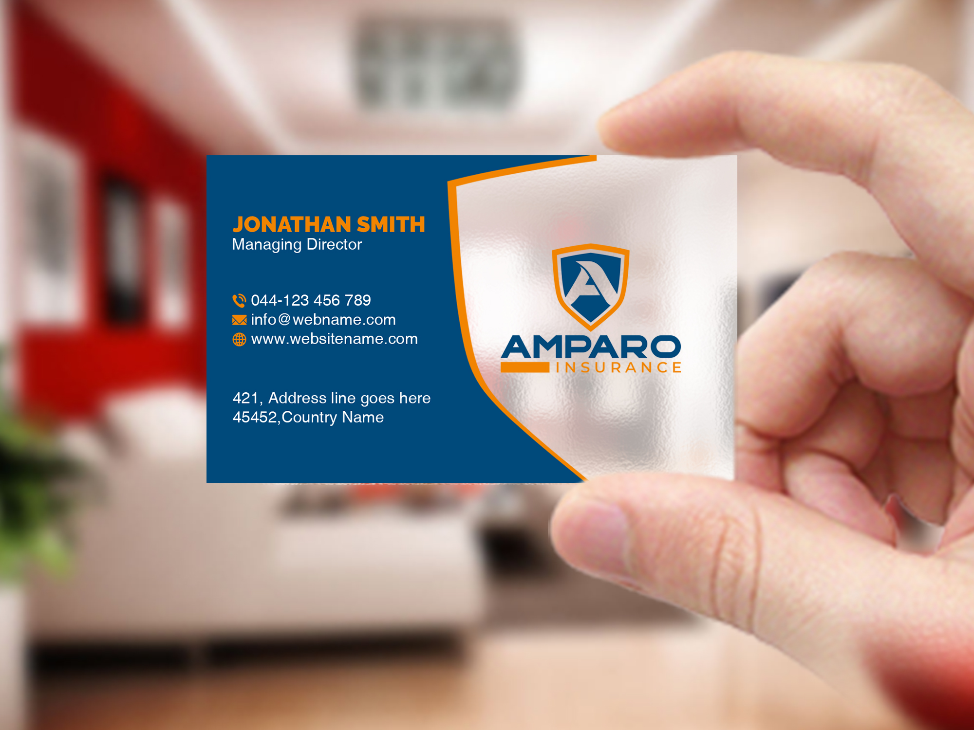 Business Card Design by Creations Box 2015 for Amparo Insurance, LLC | Design #28330001