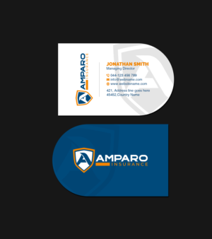 Business Card Design by Creations Box 2015 for Amparo Insurance, LLC | Design: #28330006