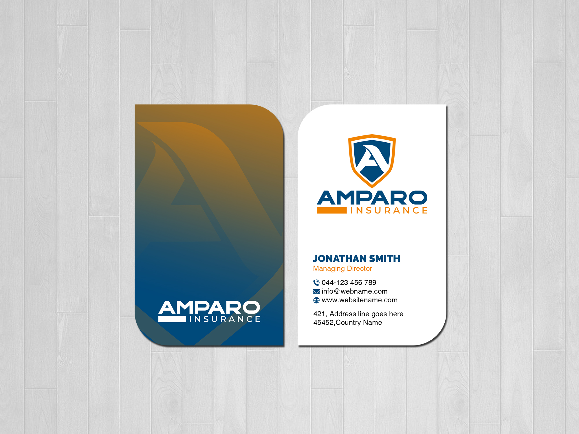 Business Card Design by Creations Box 2015 for Amparo Insurance, LLC | Design #28330007