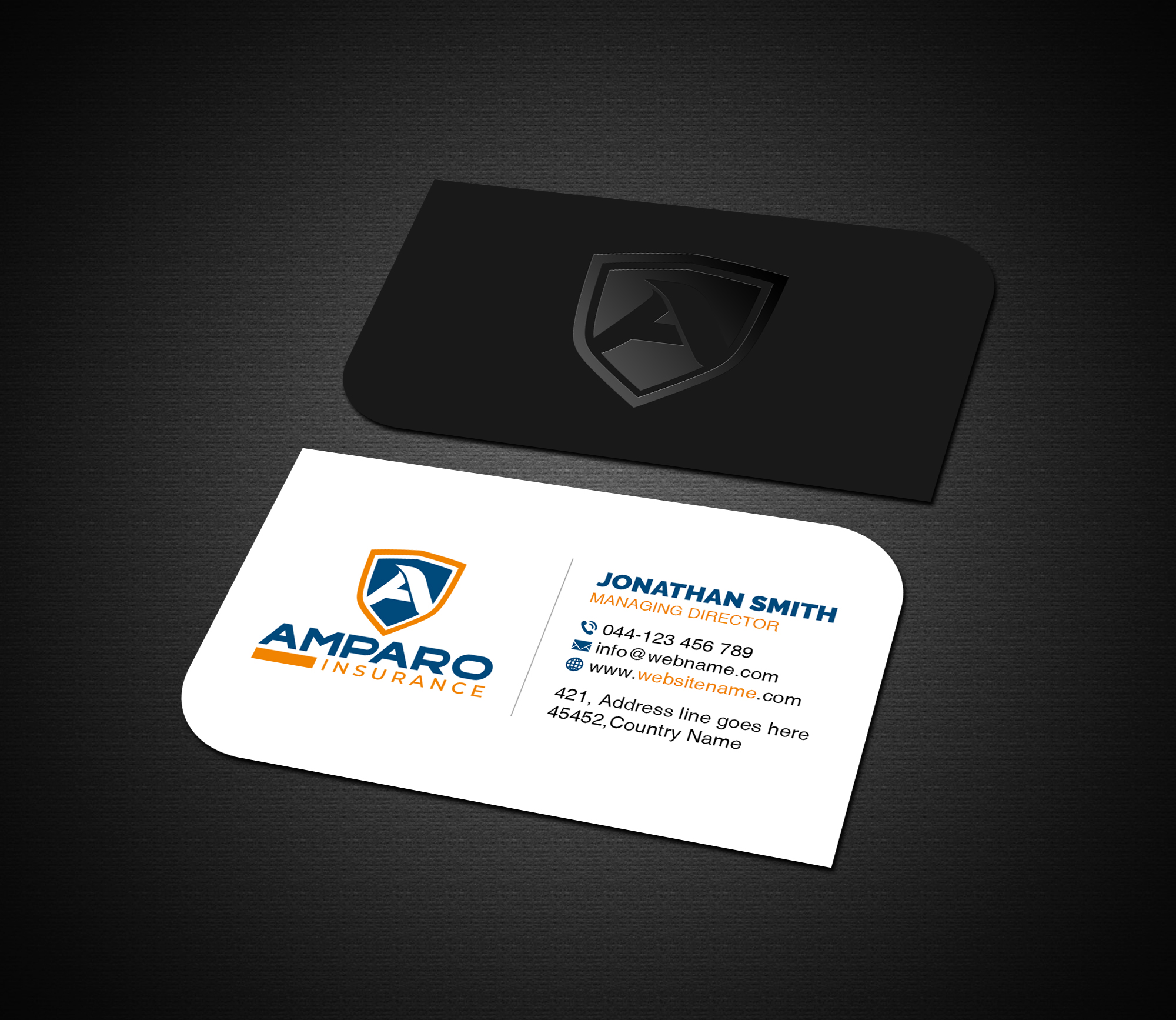 Business Card Design by Creations Box 2015 for Amparo Insurance, LLC | Design #28330008
