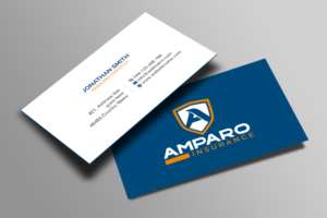 Design de Carte de Visite par Creations Box 2015 pour Amparo Insurance, LLC | Design : #28340048