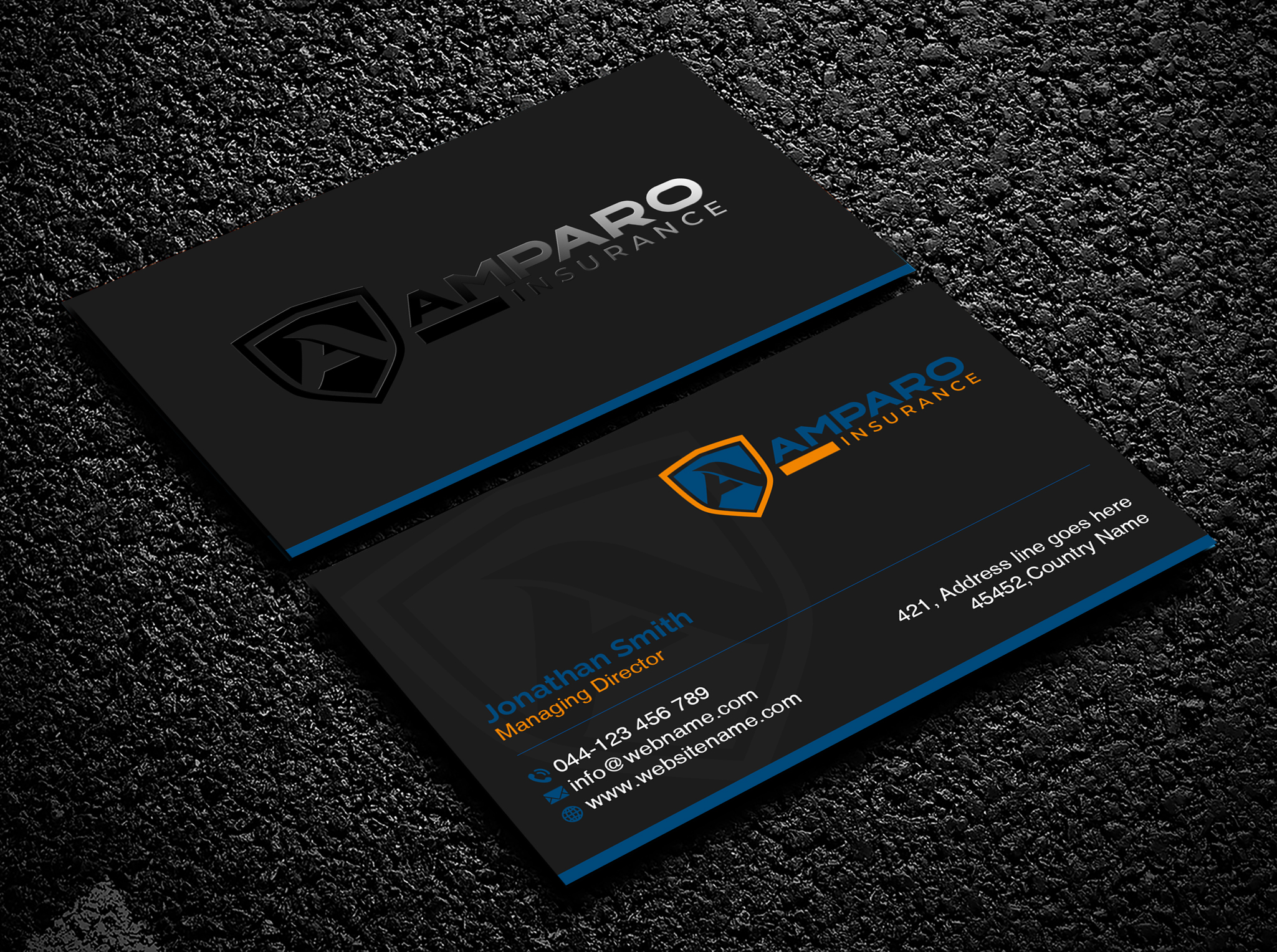 Business Card Design by Creations Box 2015 for Amparo Insurance, LLC | Design #28358643