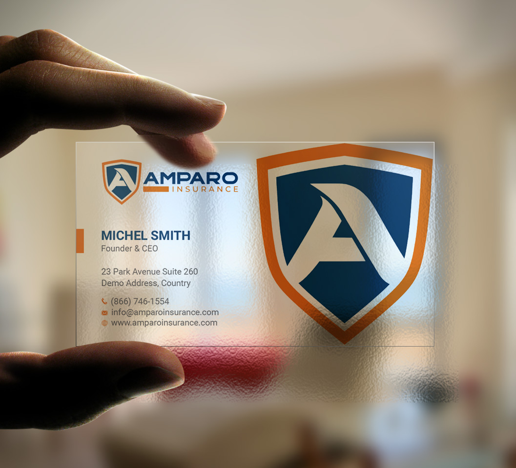 Business Card Design by Right_D for Amparo Insurance, LLC | Design #28336831