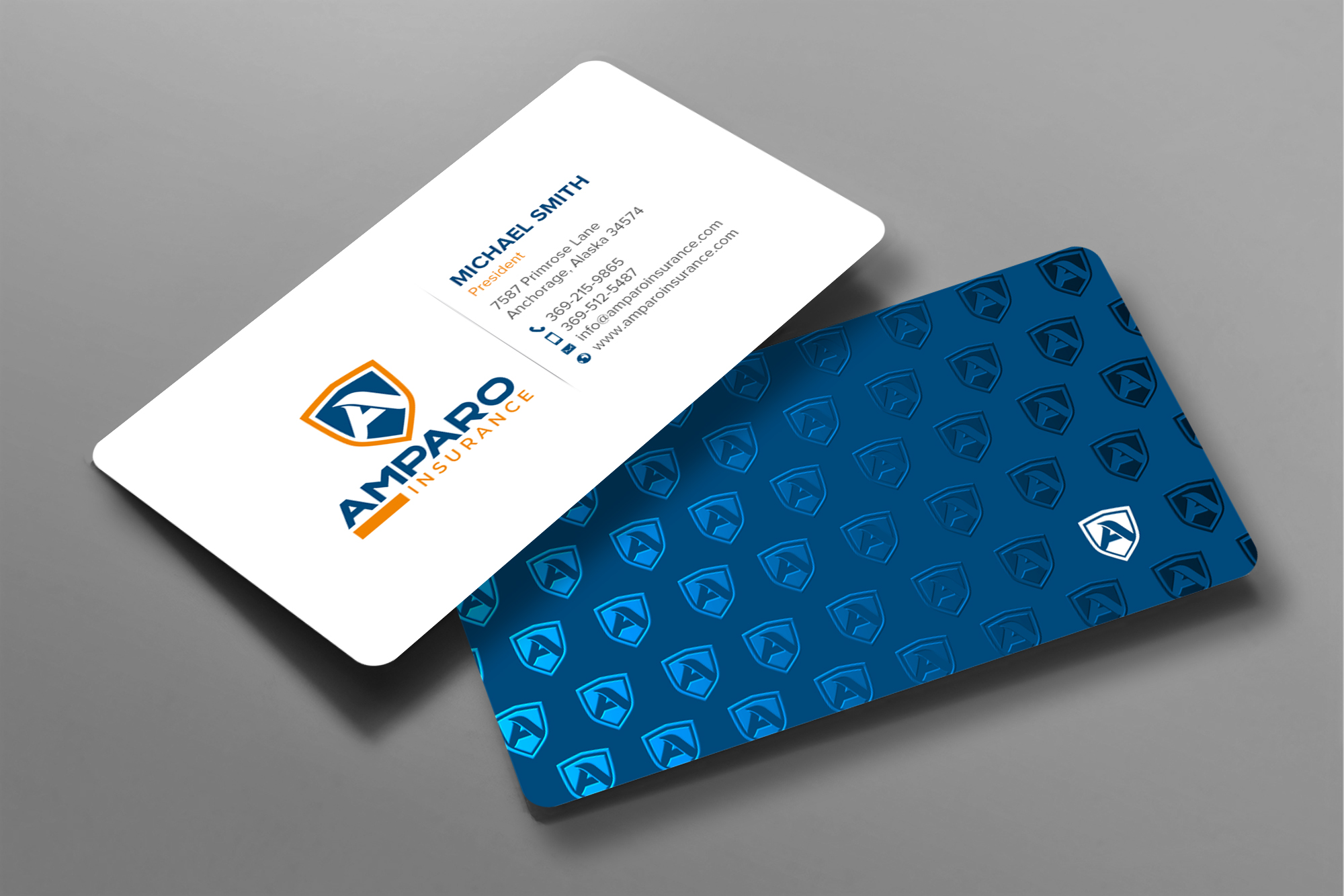 Business Card Design by chandrayaan.creative for Amparo Insurance, LLC | Design #28319367
