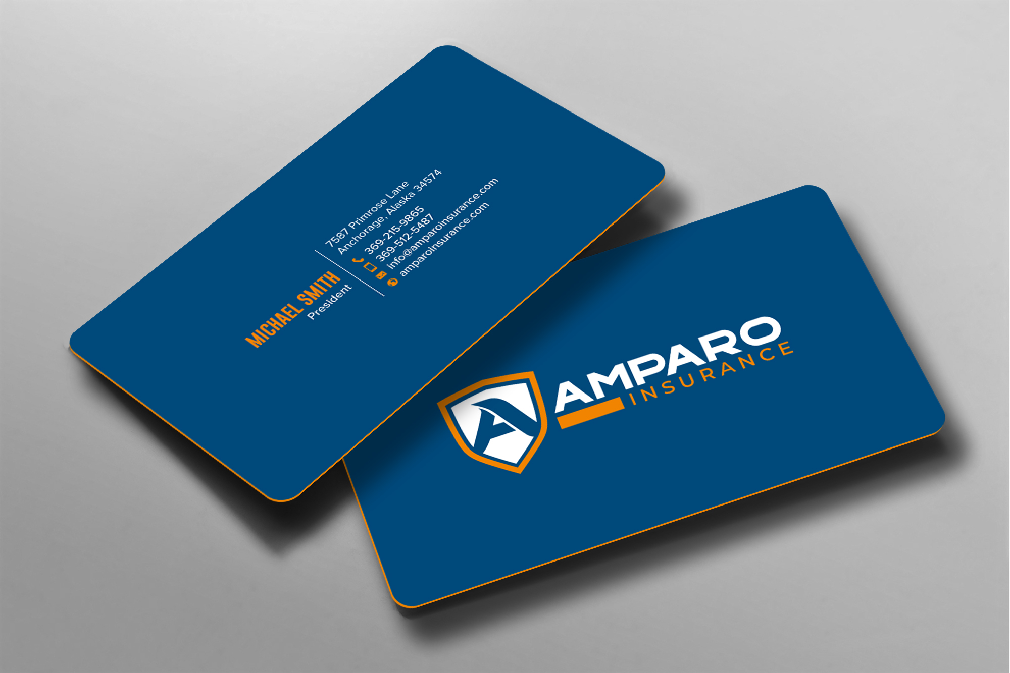 Business Card Design by chandrayaan.creative for Amparo Insurance, LLC | Design #28319371