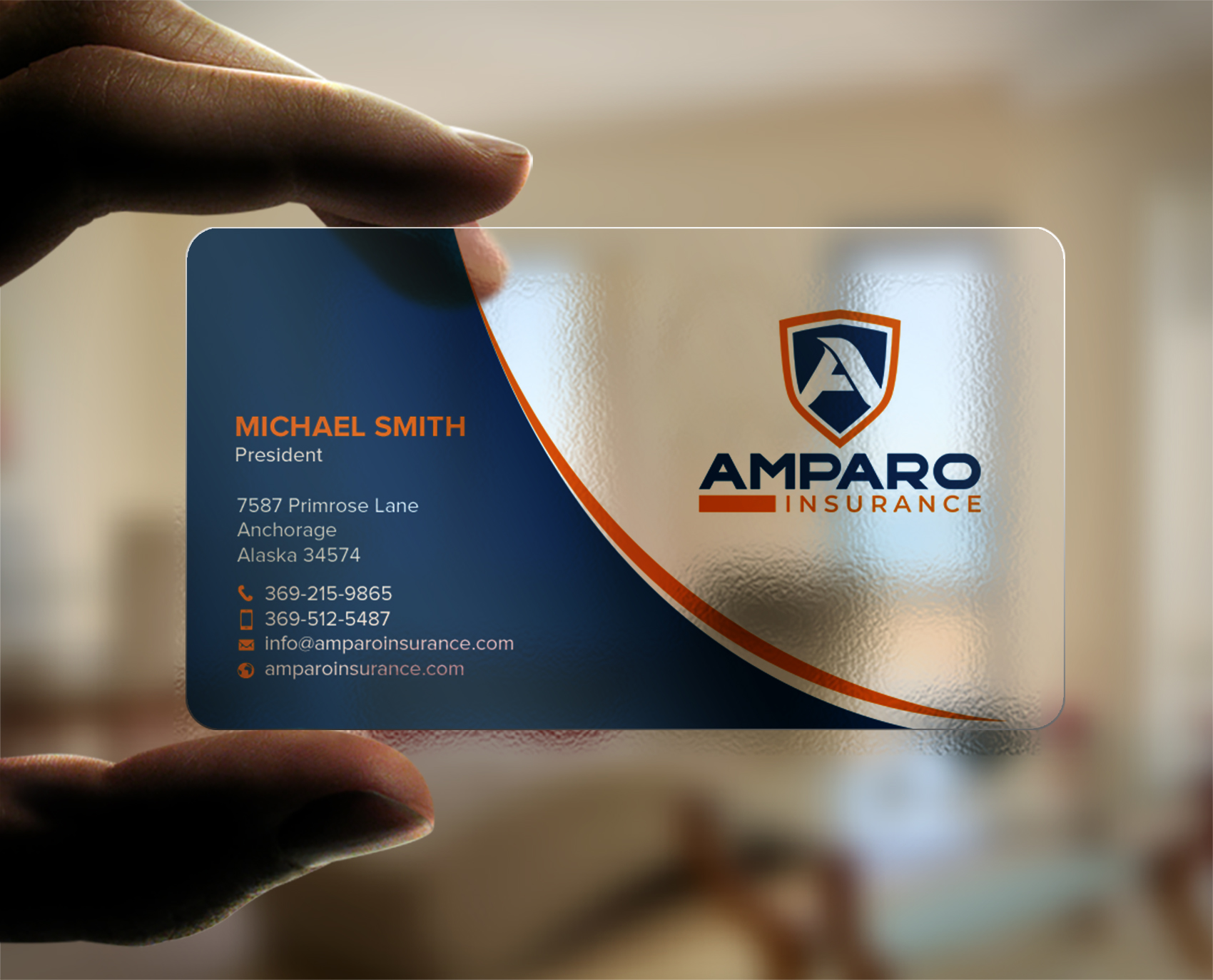 Business Card Design by chandrayaan.creative for Amparo Insurance, LLC | Design #28319378
