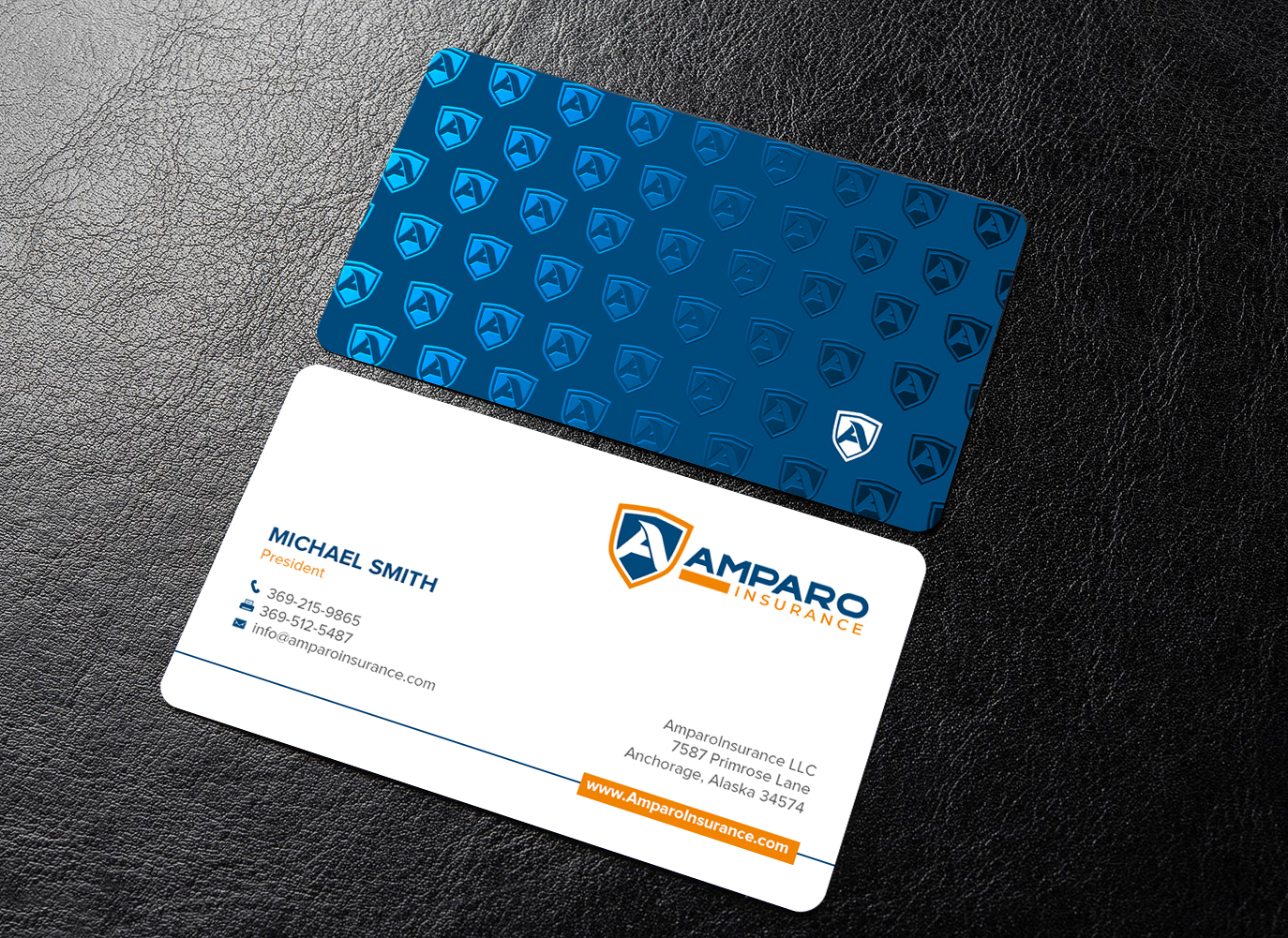 Business Card Design by chandrayaan.creative for Amparo Insurance, LLC | Design #28319381