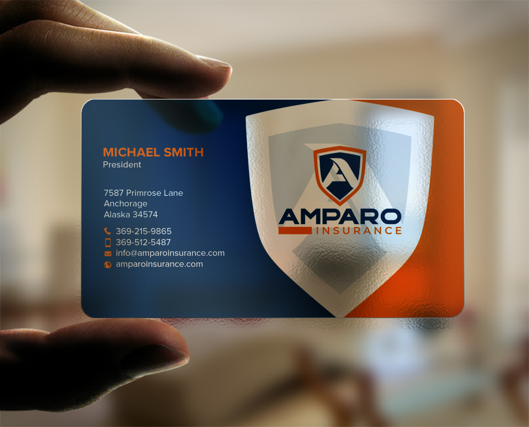 Business Card Design by chandrayaan.creative for Amparo Insurance, LLC | Design #28319382