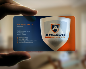 Business Card Design by chandrayaan.creative for Amparo Insurance, LLC | Design: #28319382