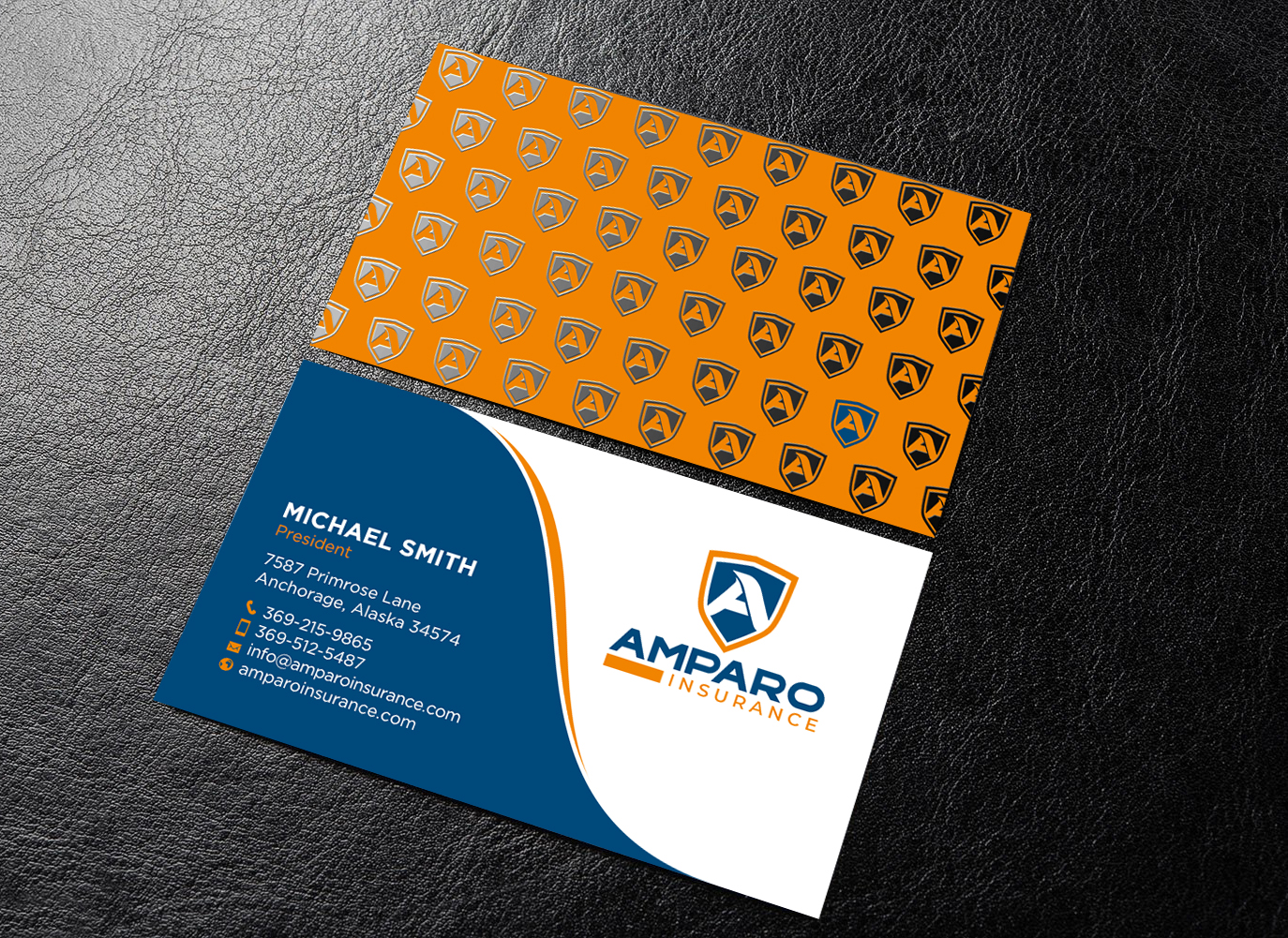 Business Card Design by chandrayaan.creative for Amparo Insurance, LLC | Design #28320078