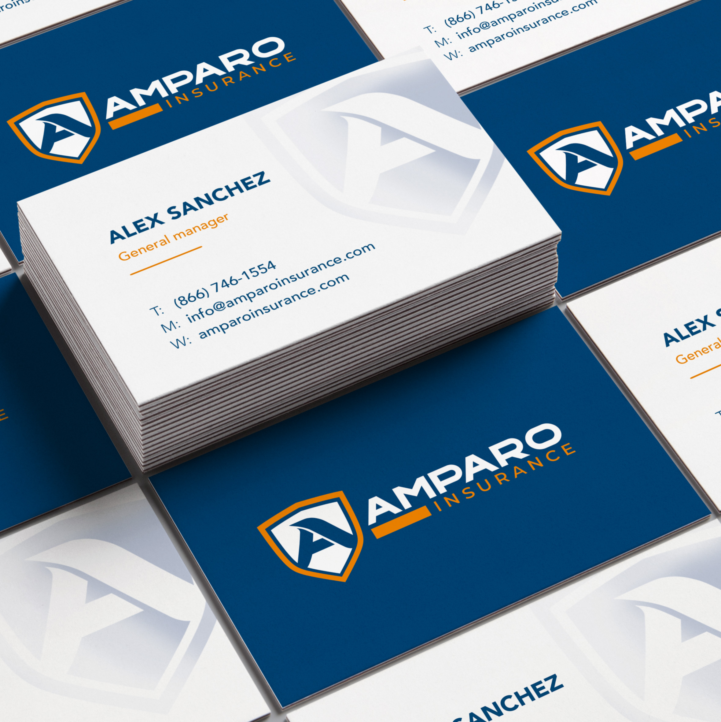 Diseño de Tarjeta de Presentación por vigie para Amparo Insurance, LLC | Diseño #28329320