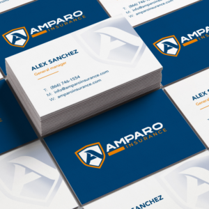Visitenkarten-Design von vigie für Amparo Insurance, LLC | Design #28329320