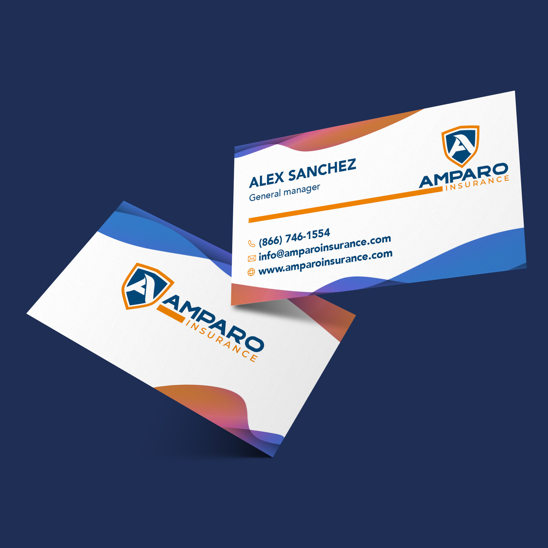 Business Card Design by vigie for Amparo Insurance, LLC | Design #28329369