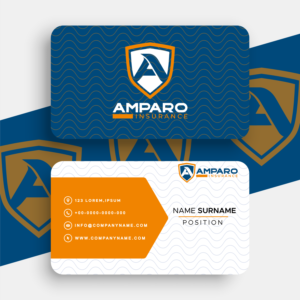 Business Card Design by Zak deZign for Amparo Insurance, LLC | Design: #28318138