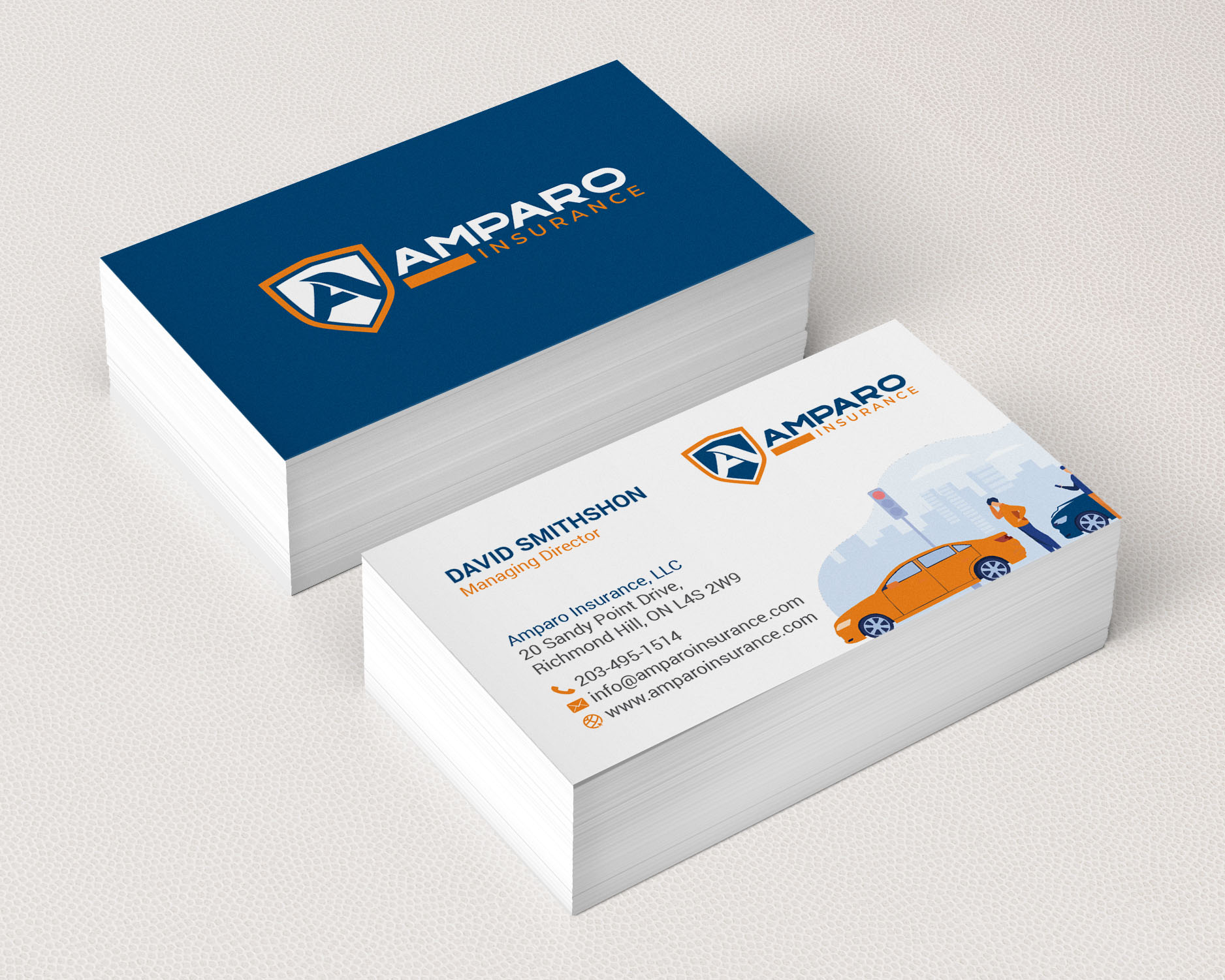 Business Card Design by R.design for Amparo Insurance, LLC | Design #28318065