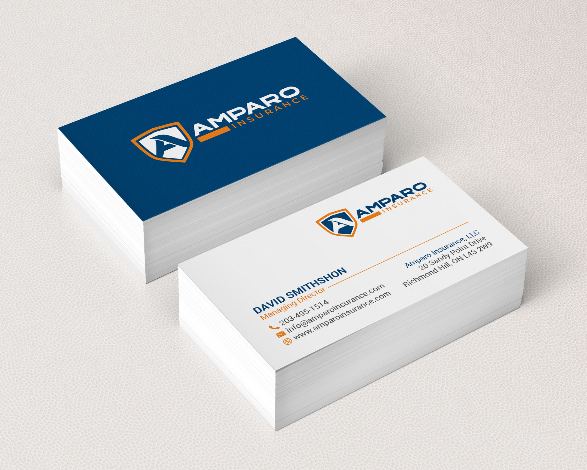 Business Card Design by R.design for Amparo Insurance, LLC | Design #28318068