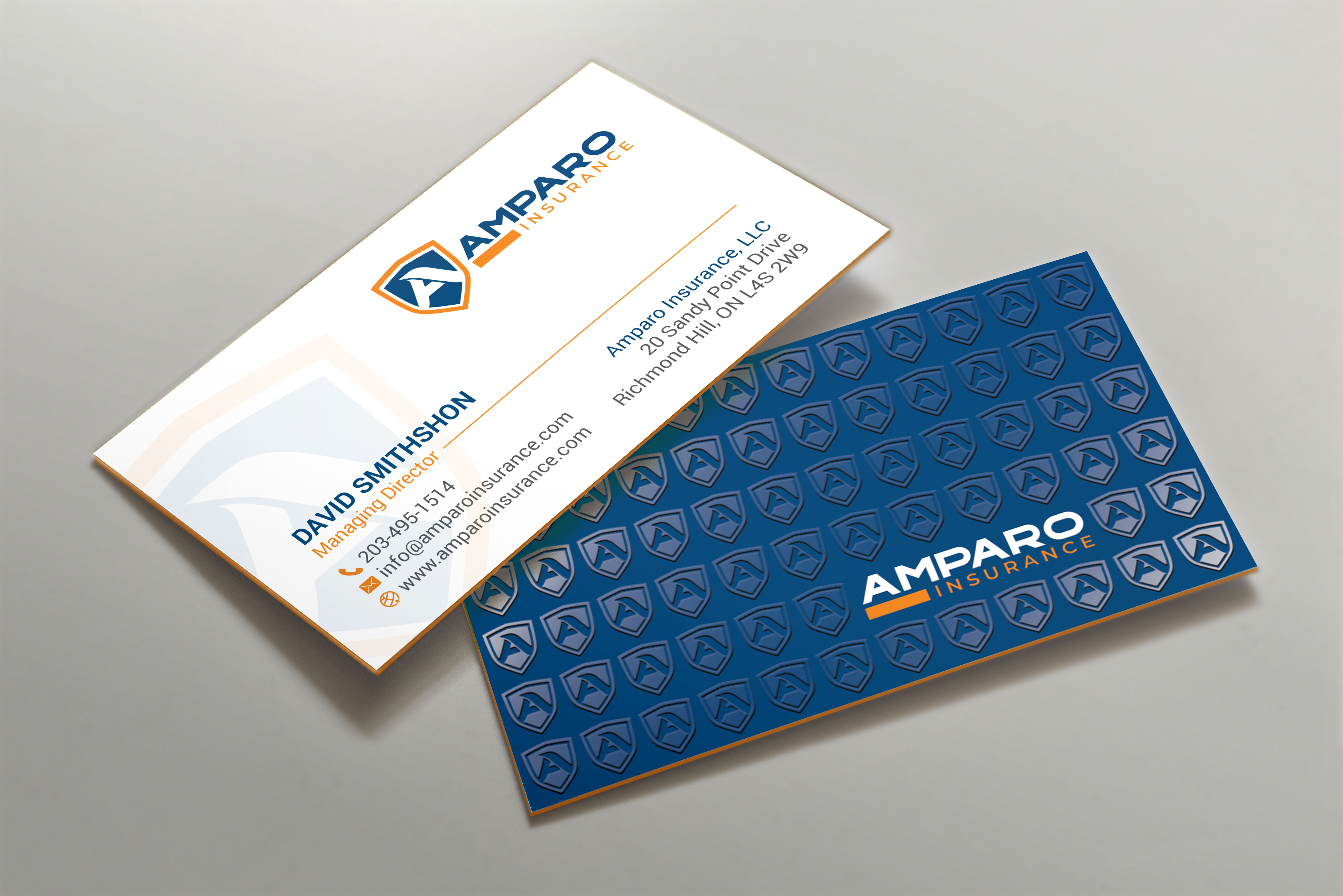 Business Card Design by R.design for Amparo Insurance, LLC | Design #28318102