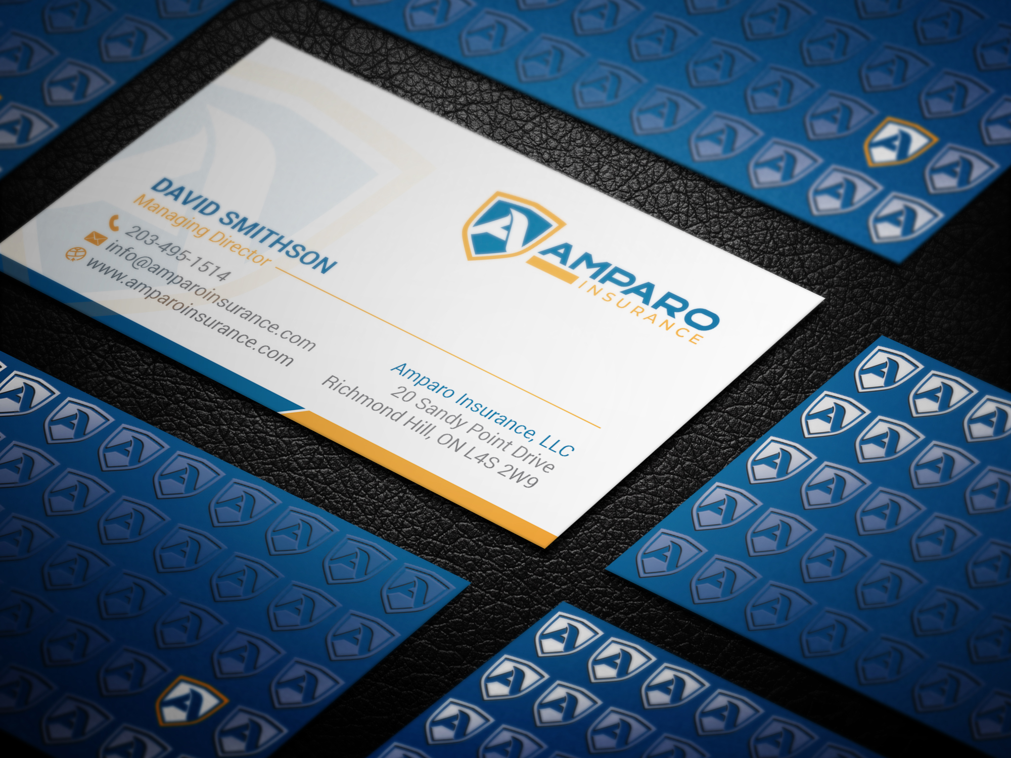Business Card Design by R.design for Amparo Insurance, LLC | Design #28332727