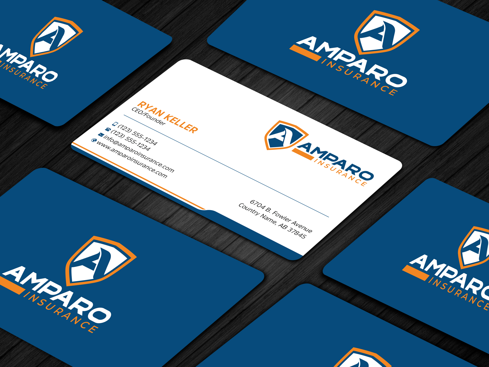 Diseño de Tarjeta de Presentación por Uttom 2 para Amparo Insurance, LLC | Diseño #28320803