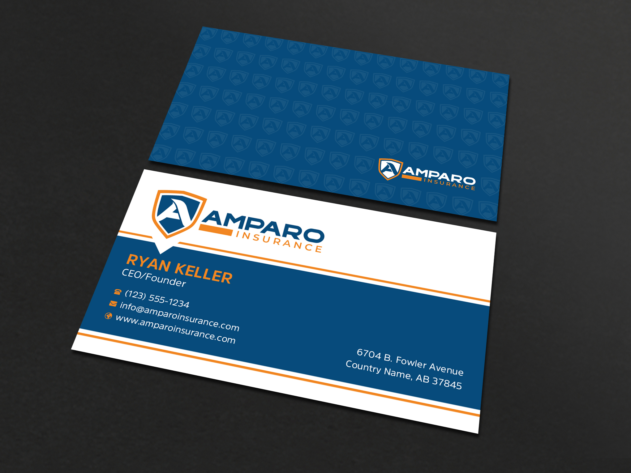 Business Card Design by Uttom 2 for Amparo Insurance, LLC | Design #28320952
