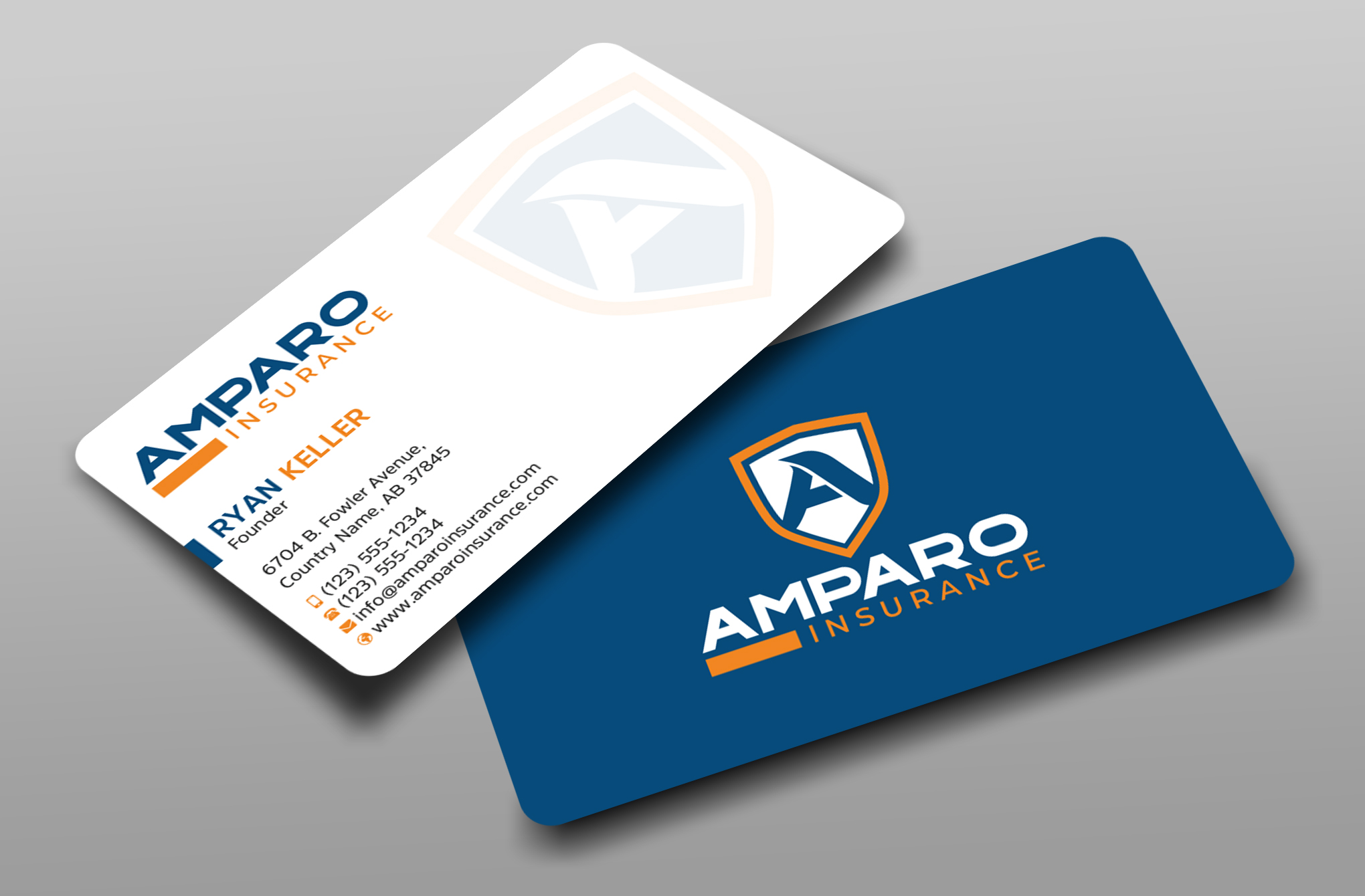 Business Card Design by Uttom 2 for Amparo Insurance, LLC | Design #28320956
